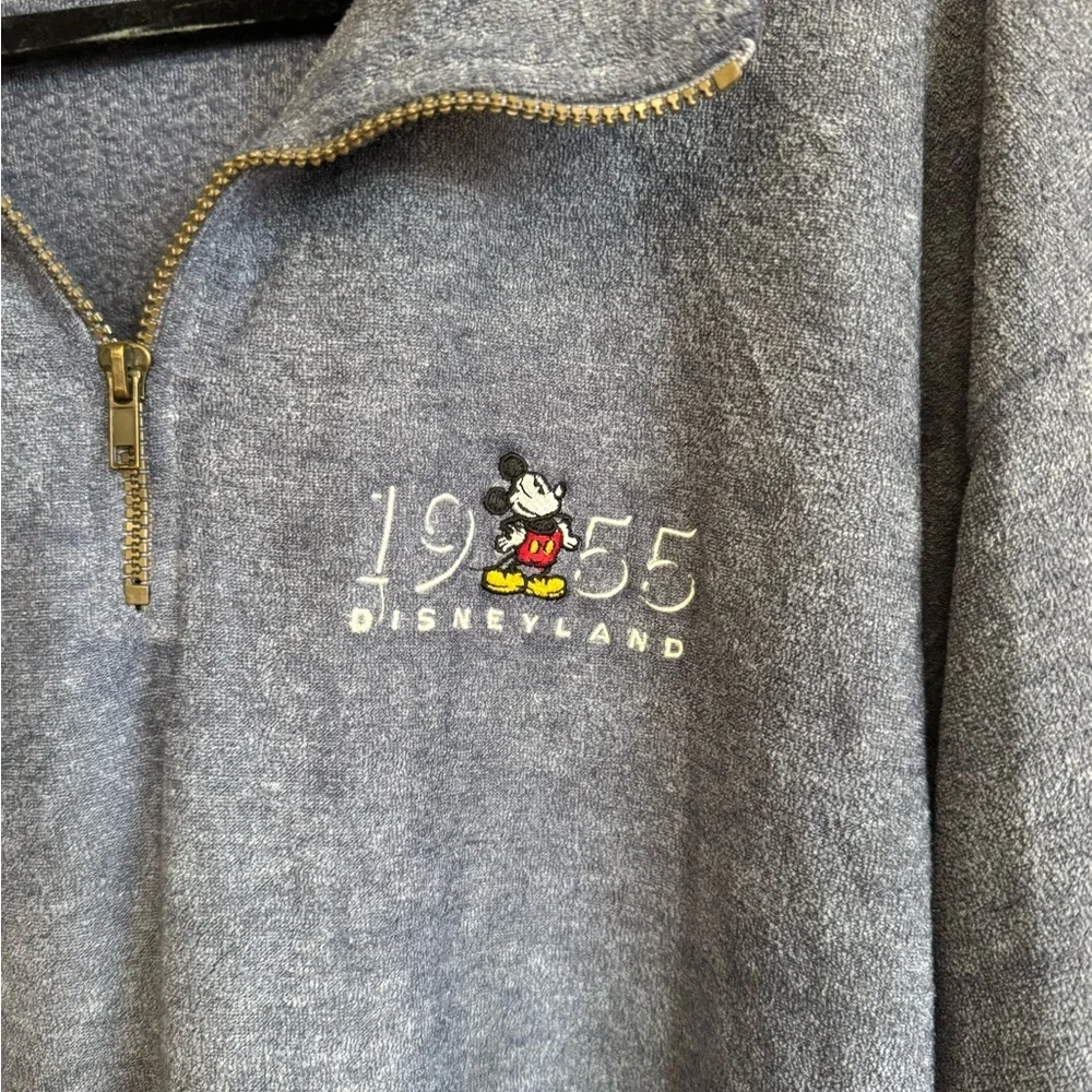 Disneyland 1955 Mickey Mouse Quarter Zip Fleece Pullover